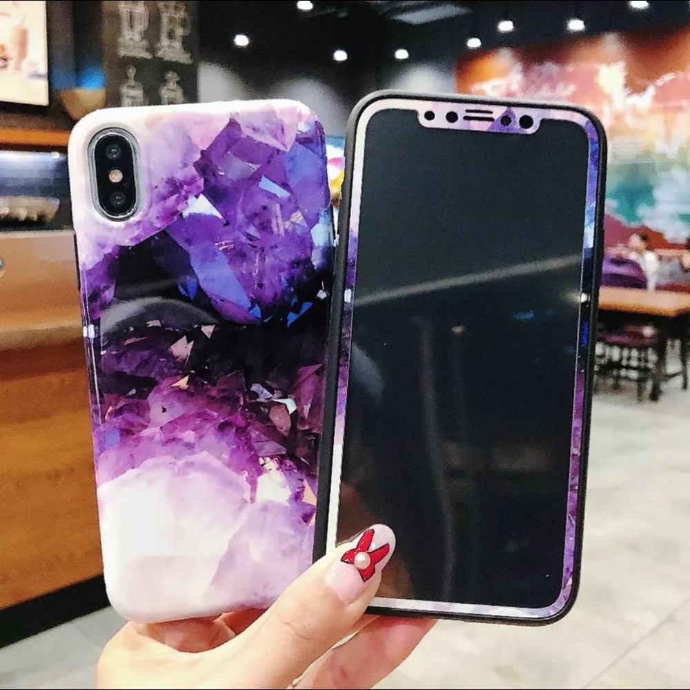 🦄 Beautiful Purple Marble iPhone Case Screen pr💘